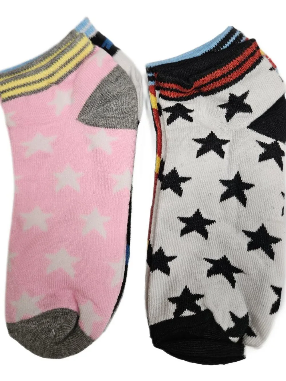 Women's Ankle Socks, Bundle of 12 Pairs, Stars Print